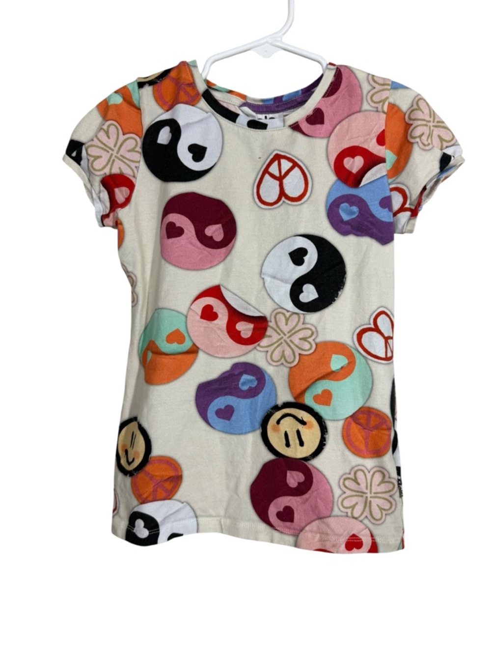 Molo Yin Yang Print T-Shirt Size US 7